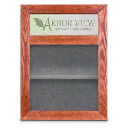 United Visual Products Outdoor Enclosed Combo Board, 48"x36", Gold Frame/Blue & Cloud UVCB4836ODG-BLUE-CLOUD